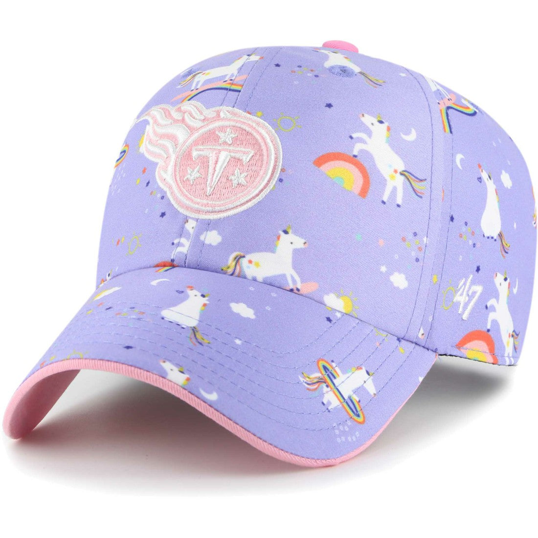 Tennessee Titans 47 brand '47 Girls Preschool Unicorn Clean Up Adjustable Hat