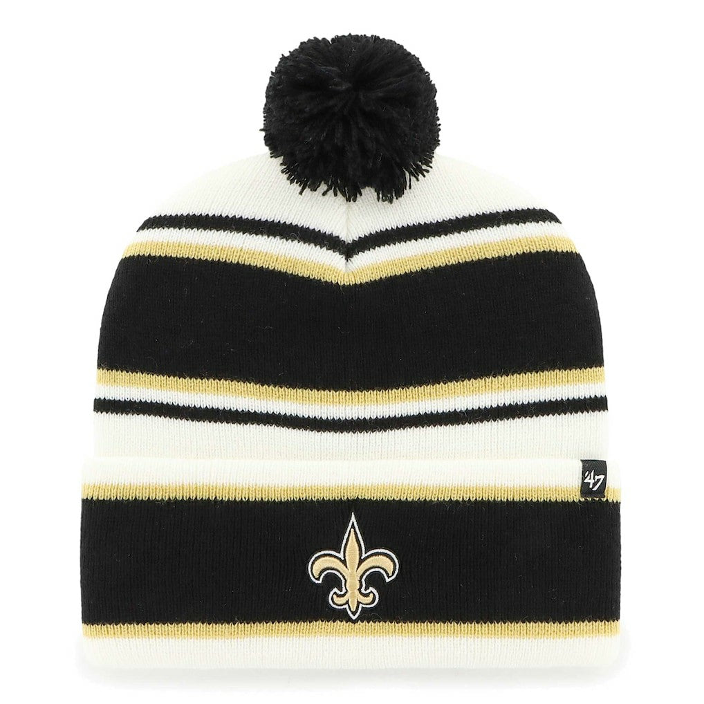 New Orleans Saints 47 brand '47 Youth Stripling Cuffed Knit Hat with Pom