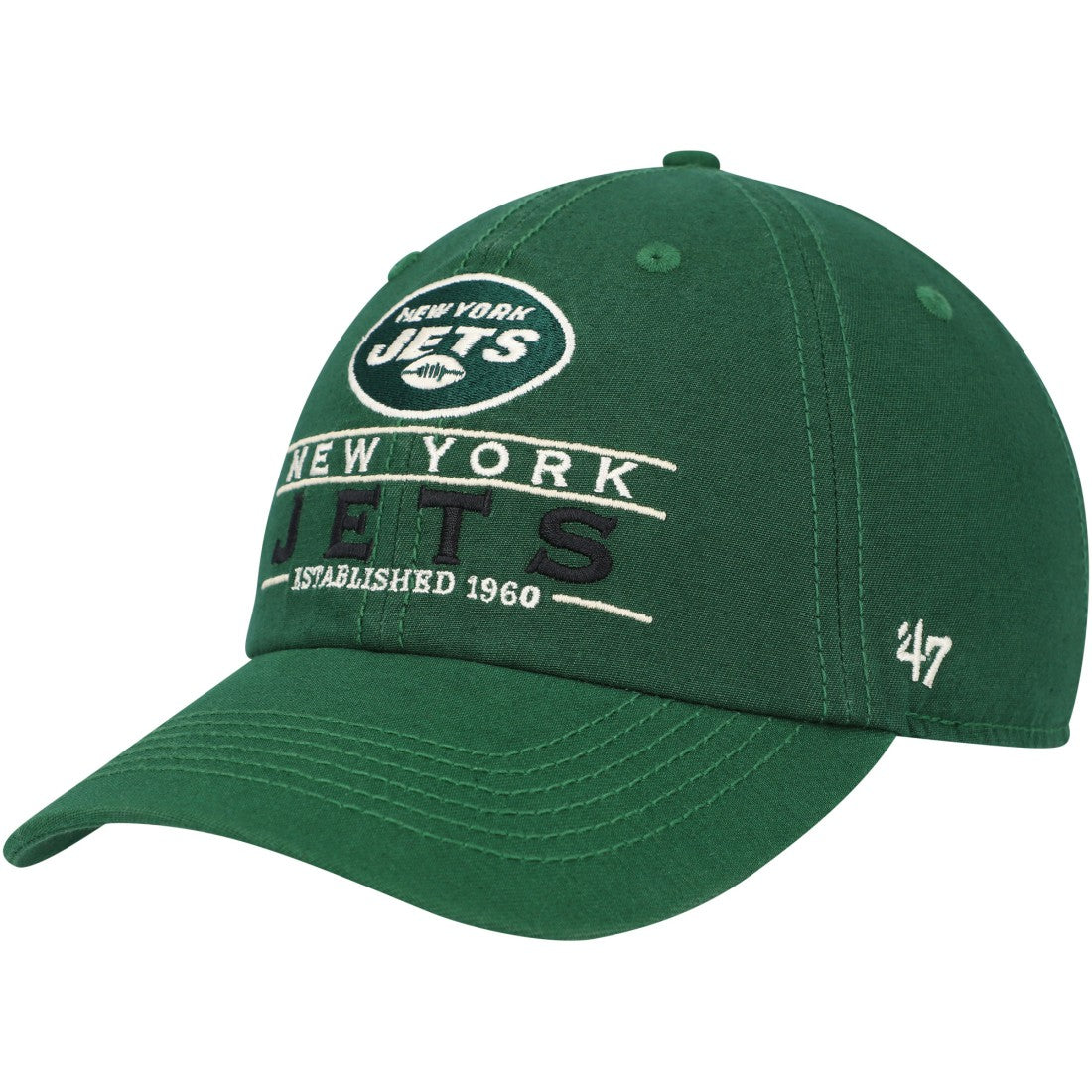 New York Jets 47 brand '47 Vernon Clean Up Adjustable Hat