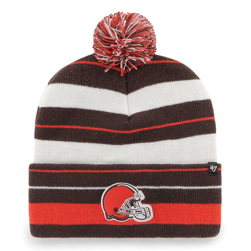 Cleveland Browns 47 brand '47 Powerline Cuffed Knit Hat with Pom