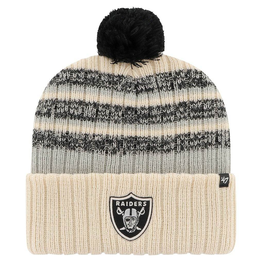Las Vegas Raiders 47 brand '47 Tavern Cuffed Knit Hat with Pom