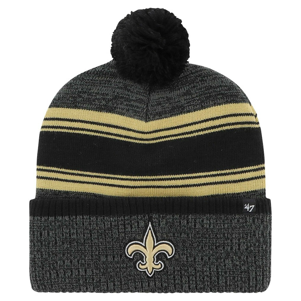 New Orleans Saints 47 brand '47 Fadeout Cuffed Knit Hat with Pom
