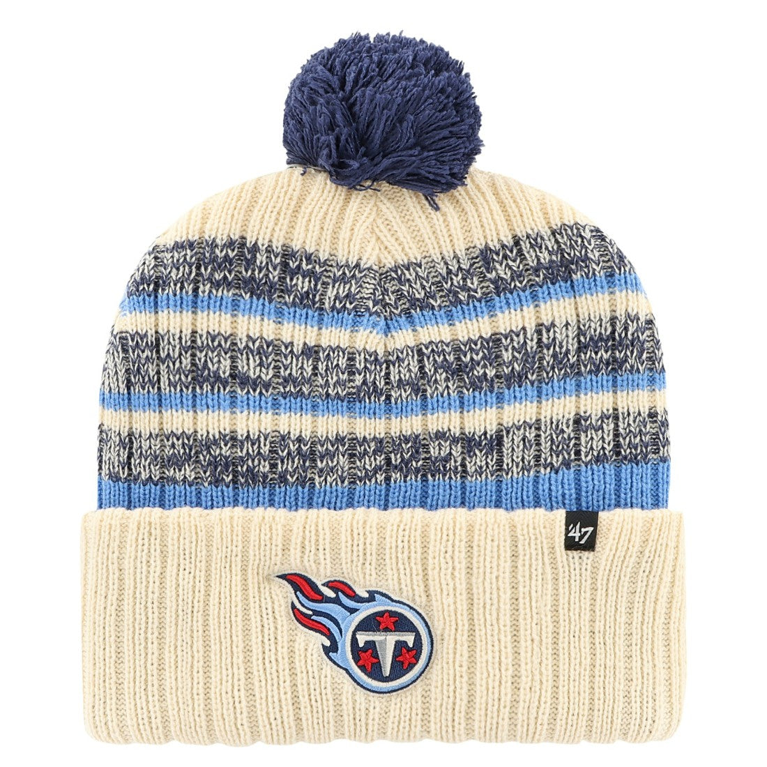 Tennessee Titans 47 brand '47 Tavern Cuffed Knit Hat with Pom