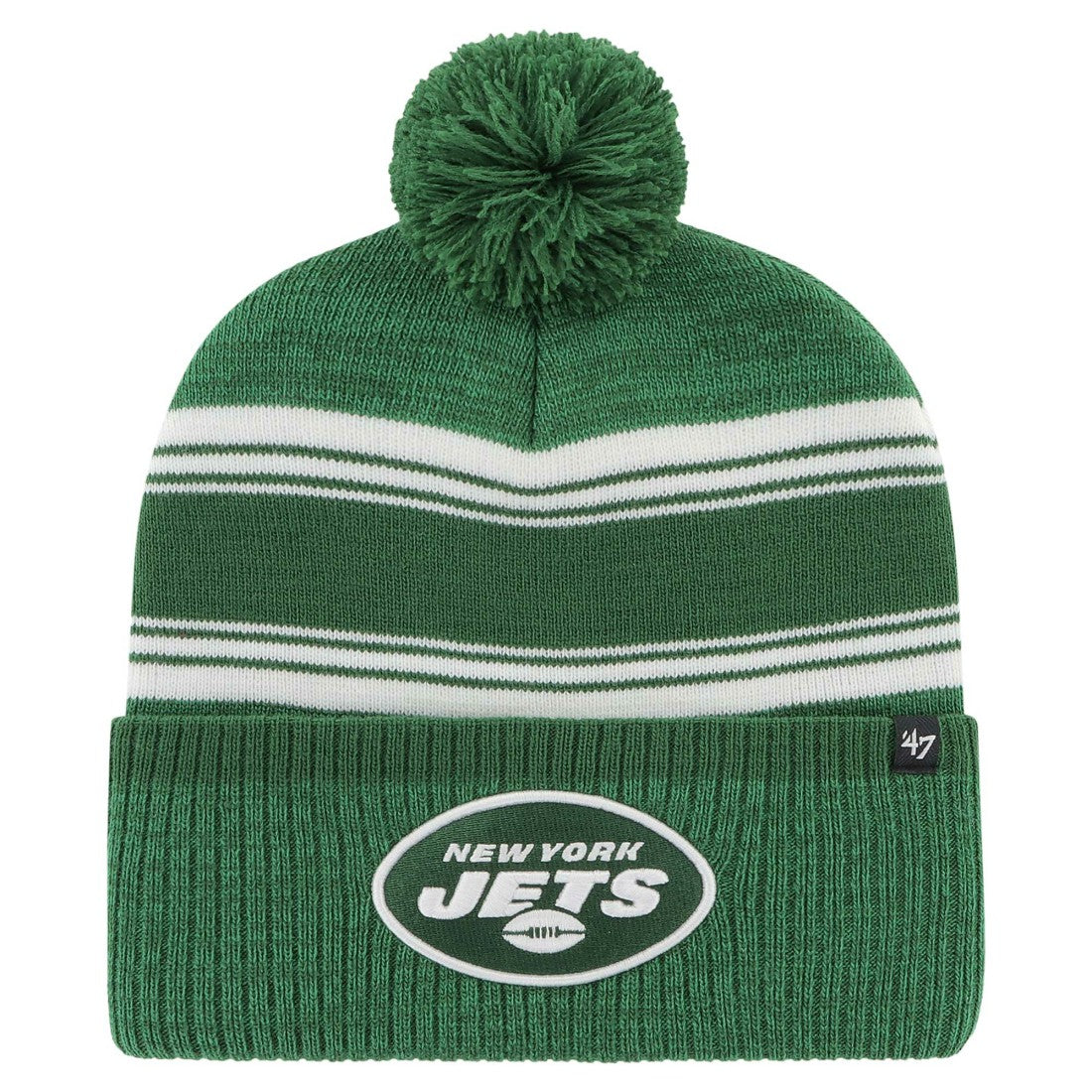 New York Jets 47 brand '47 Fadeout Cuffed Knit Hat with Pom
