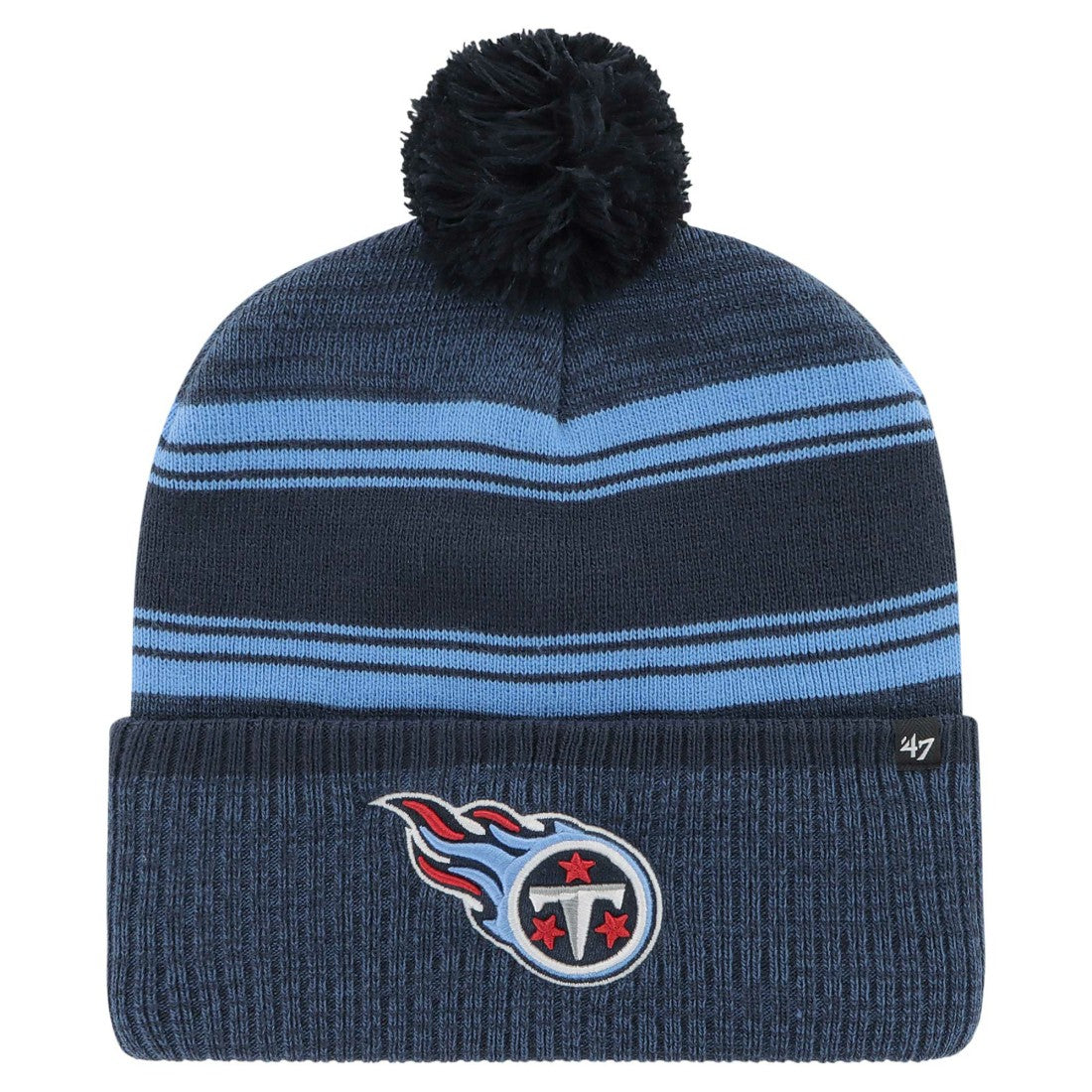 Tennessee Titans 47 brand '47 Fadeout Cuffed Knit Hat with Pom