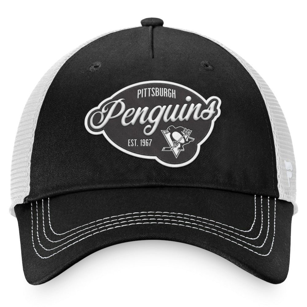 Pittsburgh Penguins Fanatics Women's Fundamental Trucker Adjustable Hat Outlet