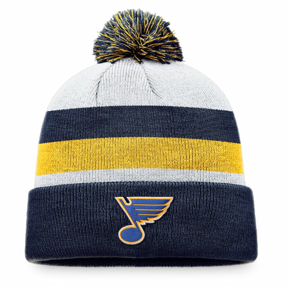 St. Louis Blues Fanatics Fundamental Cuffed Knit Hat with Pom Sale
