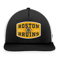 Boston Bruins Fanatics Foam Front Patch Trucker Snapback Hat Outlet