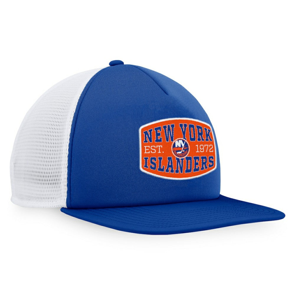 New York Islanders Fanatics Foam Front Patch Trucker Snapback Hat On Sale
