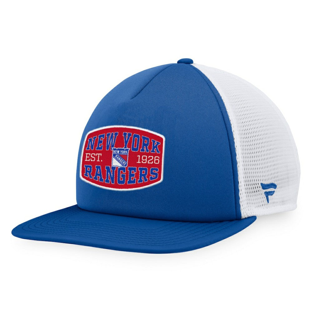 New York Rangers Fanatics Foam Front Patch Trucker Snapback Hat Online