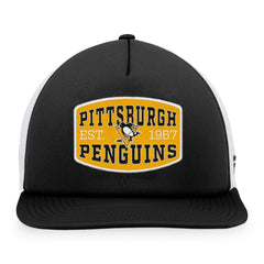 Pittsburgh Penguins Fanatics Foam Front Patch Trucker Snapback Hat Online