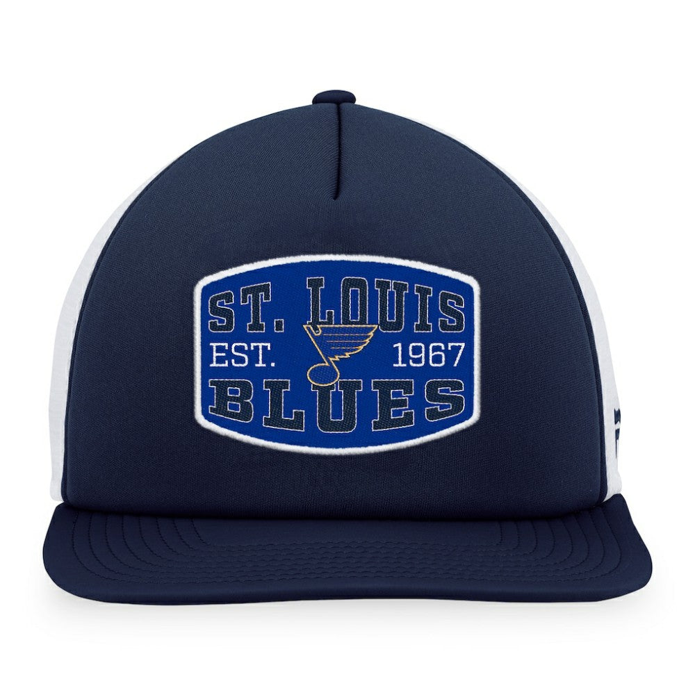 St. Louis Blues Fanatics Foam Front Patch Trucker Snapback Hat On Sale