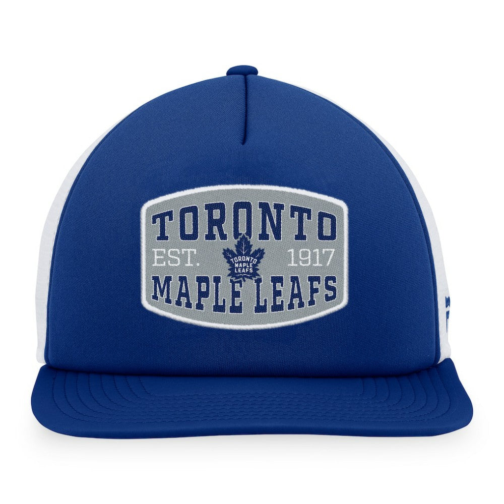 Toronto Maple Leafs Fanatics Foam Front Patch Trucker Snapback Hat Sale