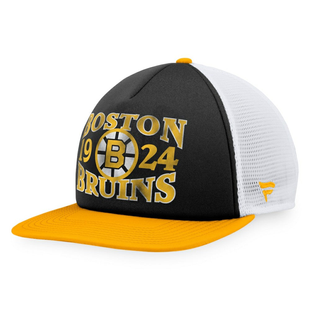 Boston Bruins Fanatics Heritage Vintage Foam Front Trucker Snapback Hat Discount