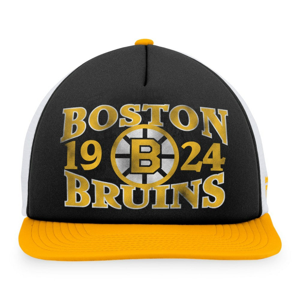 Boston Bruins Fanatics Heritage Vintage Foam Front Trucker Snapback Hat Discount
