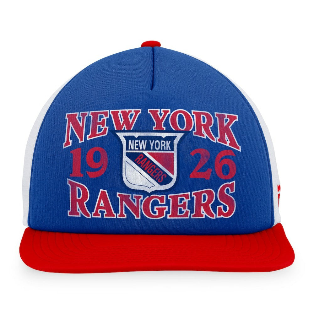 New York Rangers Fanatics Heritage Vintage Foam Front Trucker Snapback Hat Online