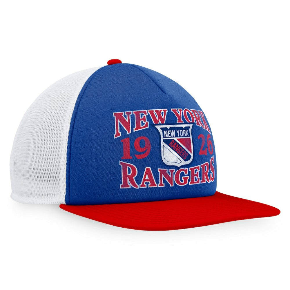 New York Rangers Fanatics Heritage Vintage Foam Front Trucker Snapback Hat Online
