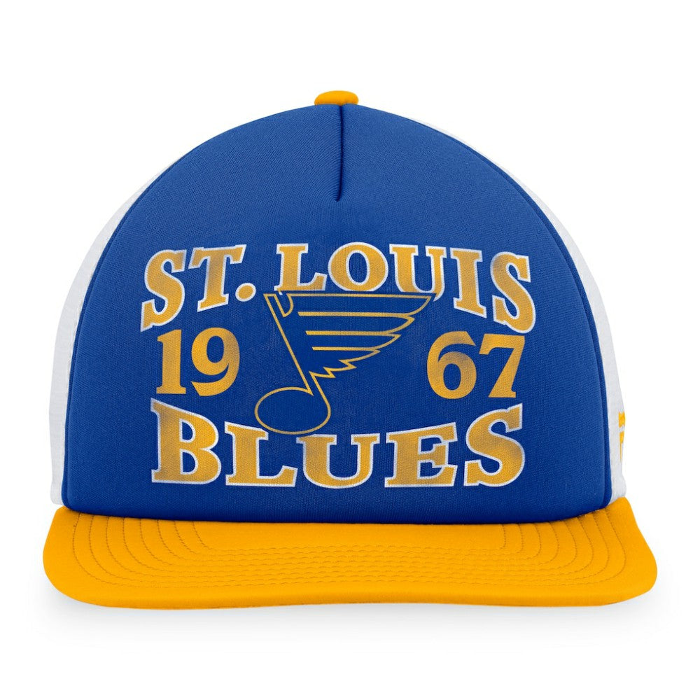 St. Louis Blues Fanatics Heritage Vintage Foam Front Trucker Snapback Hat For Sale