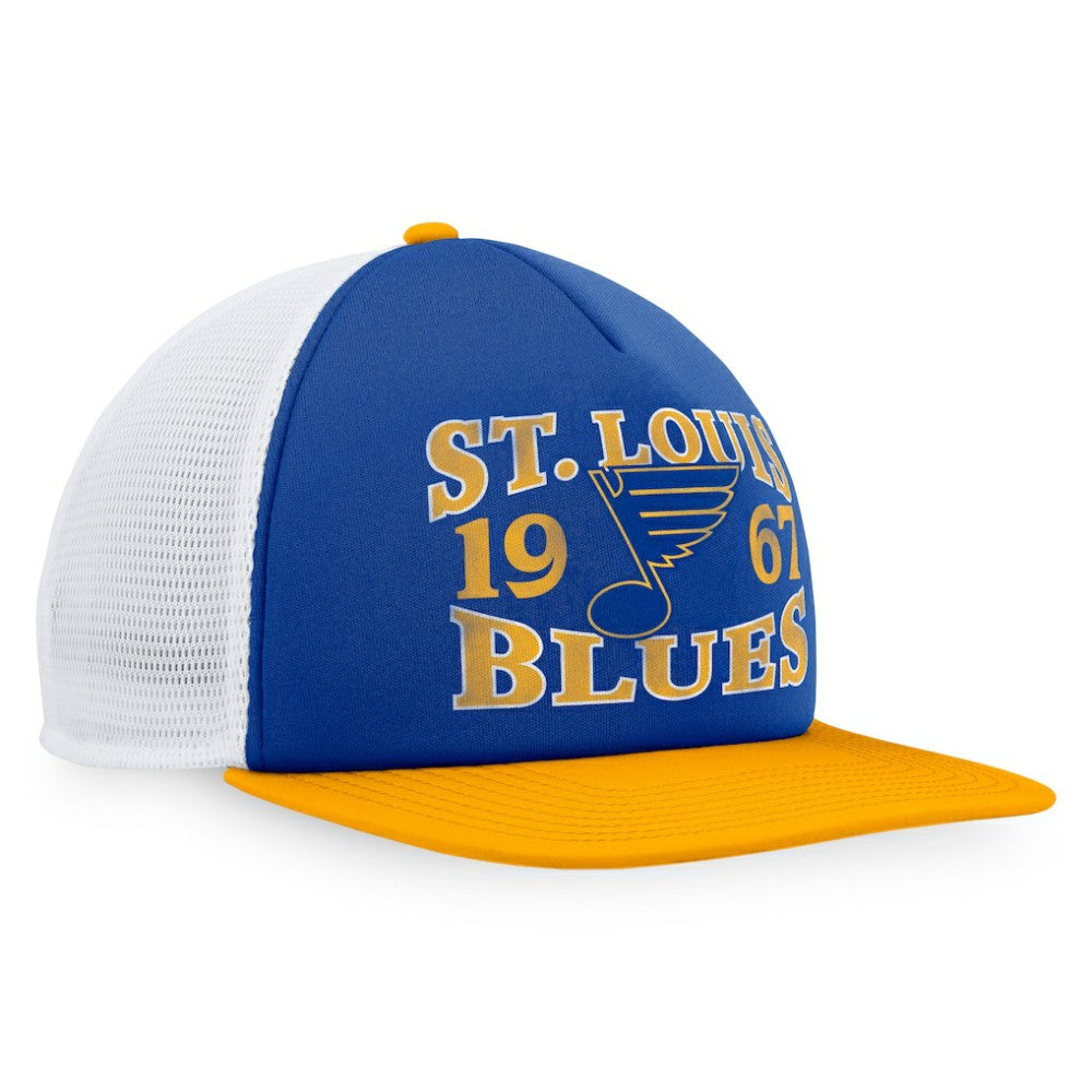 St. Louis Blues Fanatics Heritage Vintage Foam Front Trucker Snapback Hat For Sale