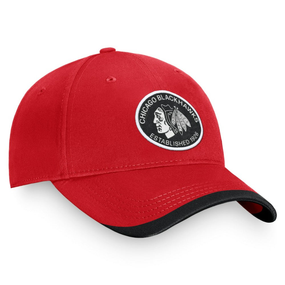 Chicago Blackhawks Fanatics Fundamental Adjustable Hat For Sale