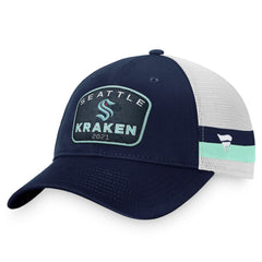 Seattle Kraken Fanatics Fundamental Striped Trucker Adjustable Hat Online