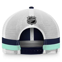 Seattle Kraken Fanatics Fundamental Striped Trucker Adjustable Hat Online