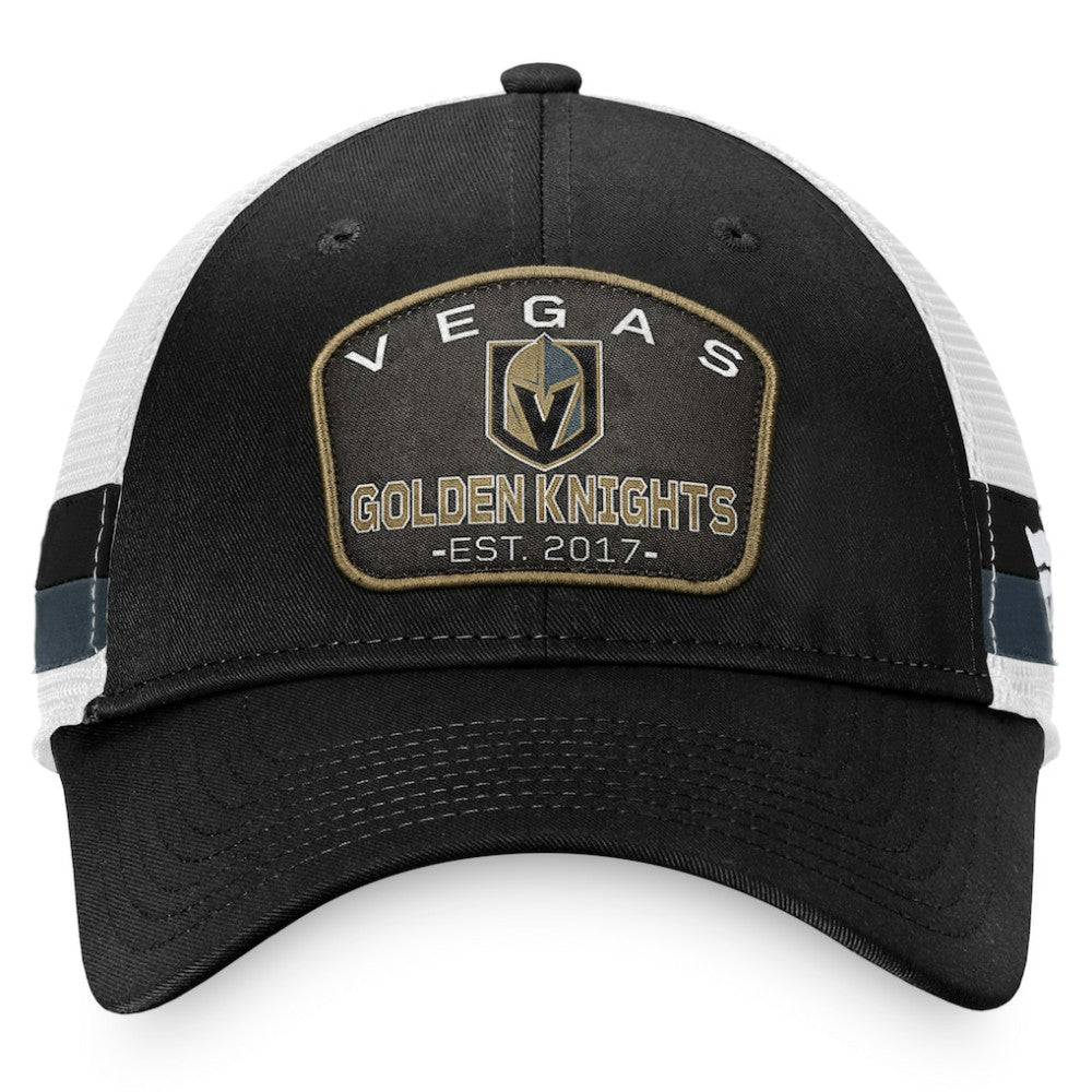 Vegas Golden Knights Fanatics Fundamental Striped Trucker Adjustable Hat On Sale