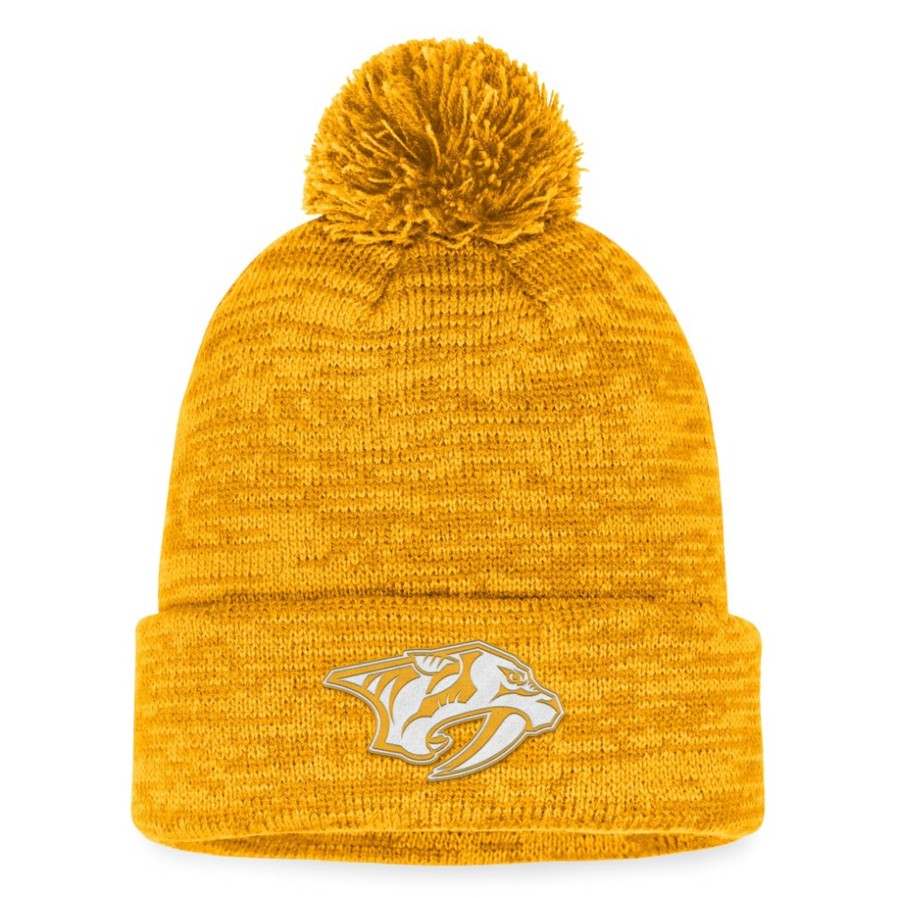 Nashville Predators Fanatics Fundamental Cuffed Knit Hat with Pom Outlet