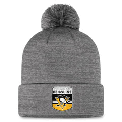 Pittsburgh Penguins Fanatics Authentic Pro Home Ice Cuffed Knit Hat with Pom Discount