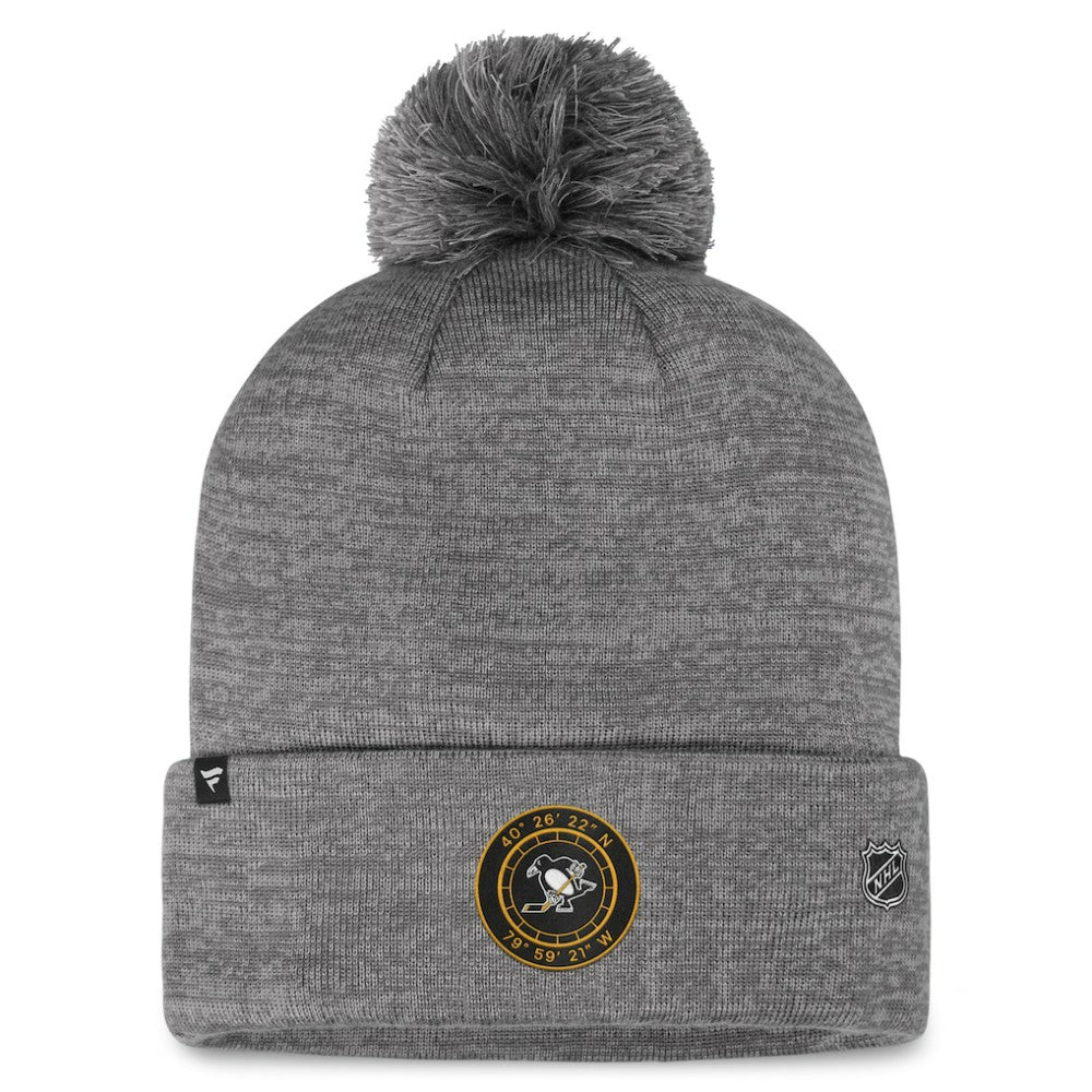 Pittsburgh Penguins Fanatics Authentic Pro Home Ice Cuffed Knit Hat with Pom Discount