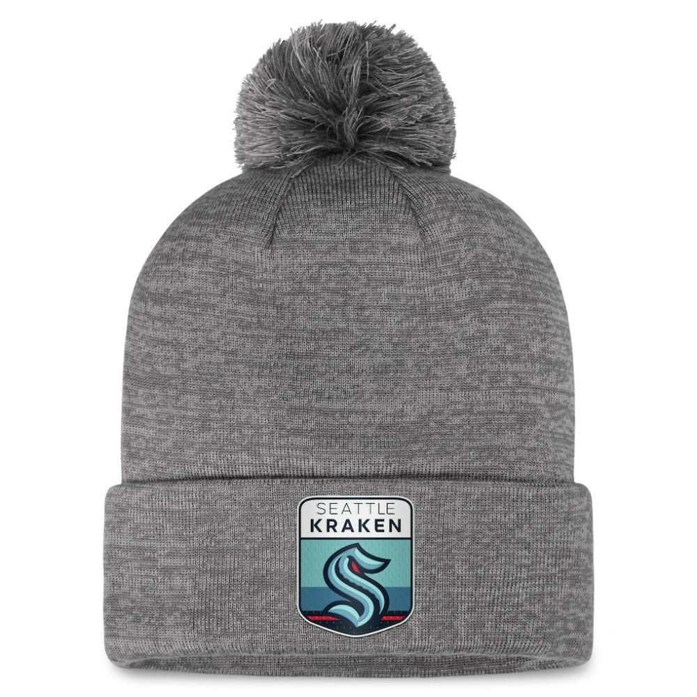 Seattle Kraken Fanatics Authentic Pro Home Ice Cuffed Knit Hat with Pom Discount