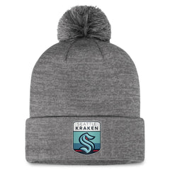 Seattle Kraken Fanatics Authentic Pro Home Ice Cuffed Knit Hat with Pom Discount