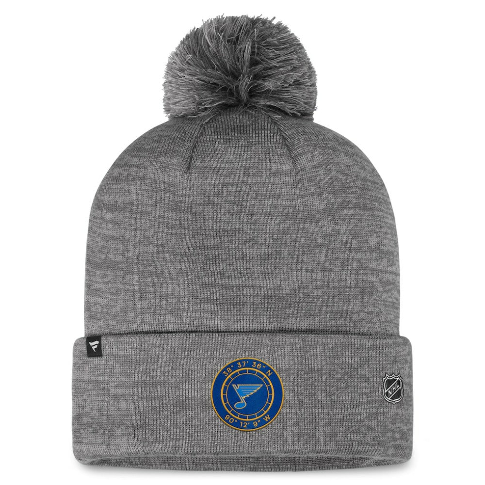 St. Louis Blues Fanatics Authentic Pro Home Ice Cuffed Knit Hat with Pom Outlet