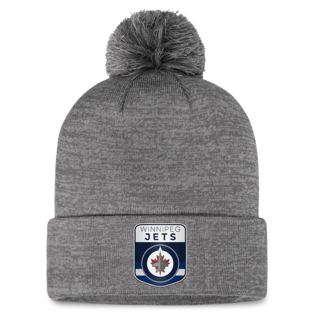 Winnipeg Jets Fanatics Authentic Pro Home Ice Cuffed Knit Hat with Pom For Sale