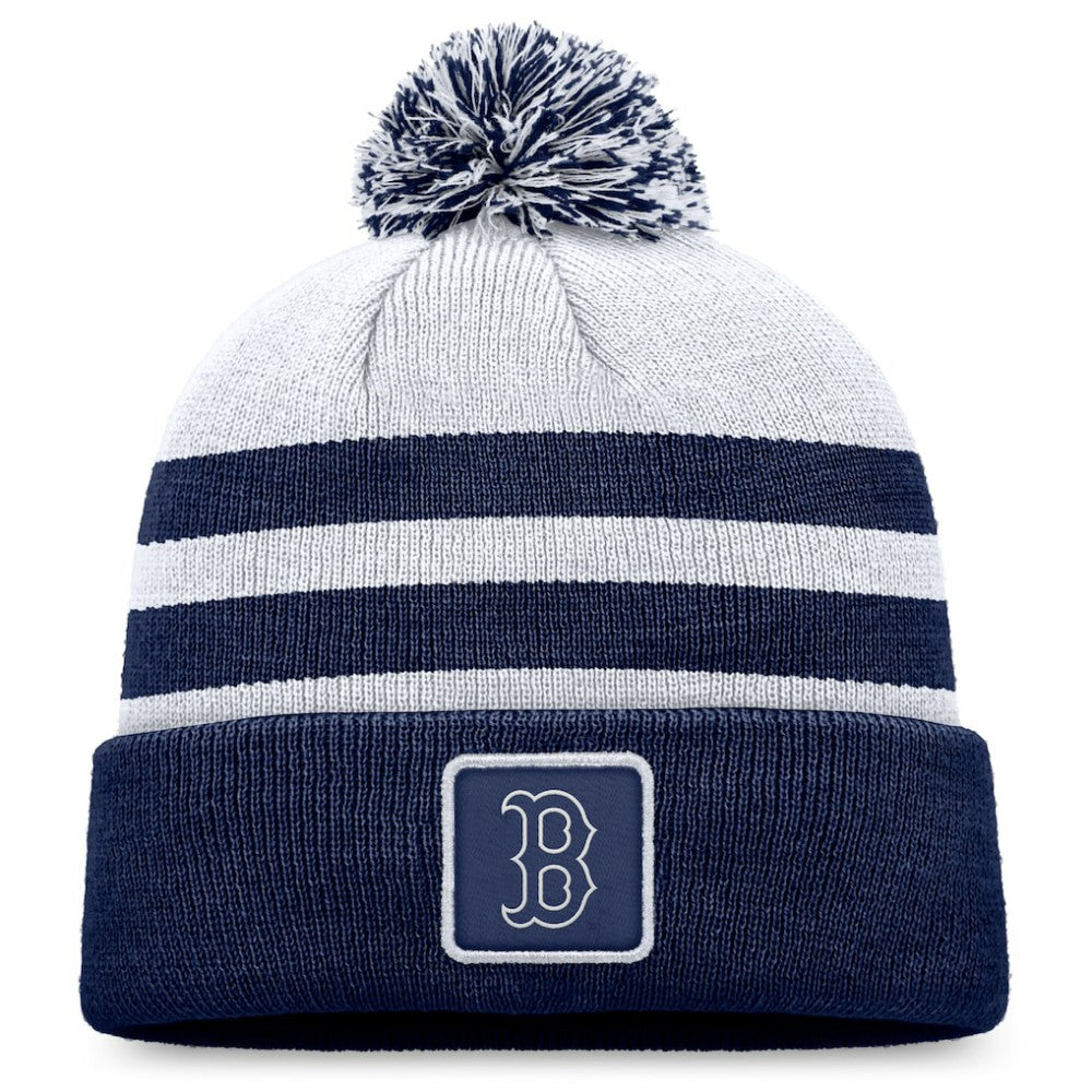 Boston Red Sox Fanatics Cuffed Knit Hat with Pom | MLB Shop