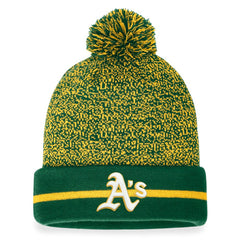 Athletics Fanatics Space-Dye Cuffed Knit Hat with Pom | MLB Discount