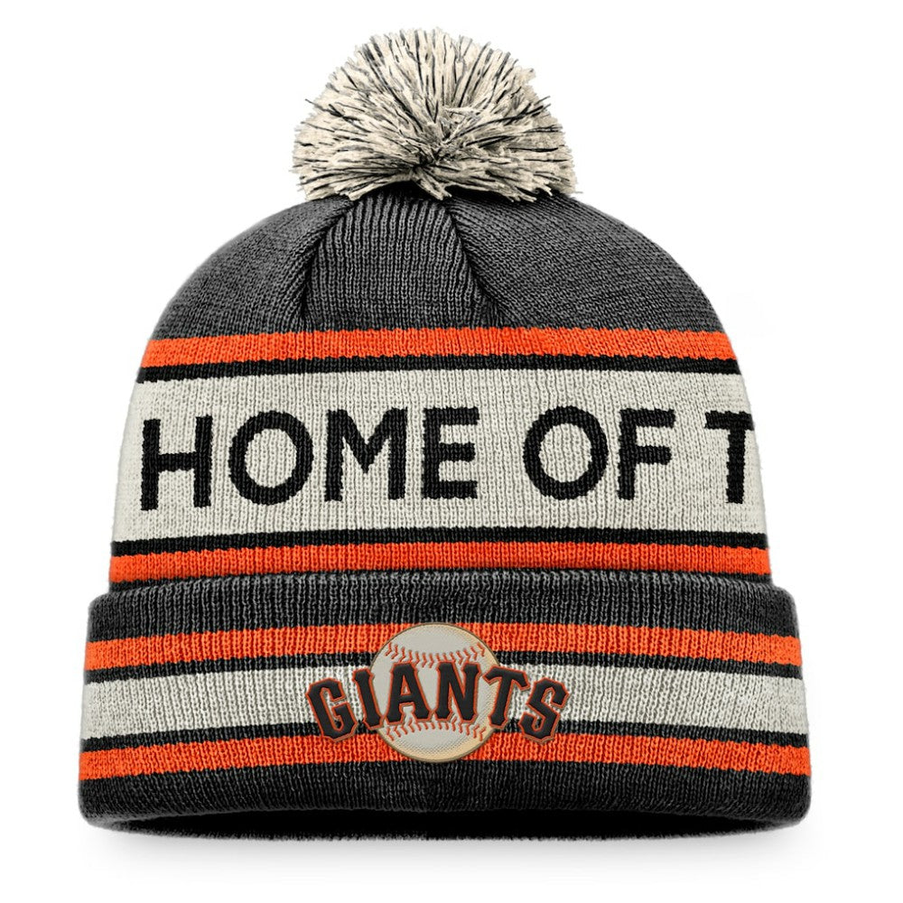 San Francisco Giants Fanatics Hometown Slogan Cuffed Knit Hat with Pom | MLB New