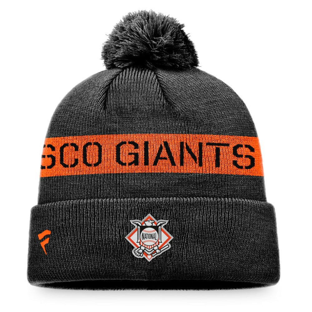 San Francisco Giants Fanatics League Logo Cuffed Knit Hat with Pom | MLB Outlet