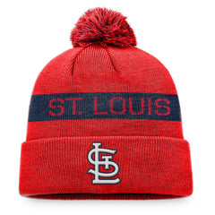 St. Louis Cardinals Fanatics League Logo Cuffed Knit Hat with Pom | MLB US