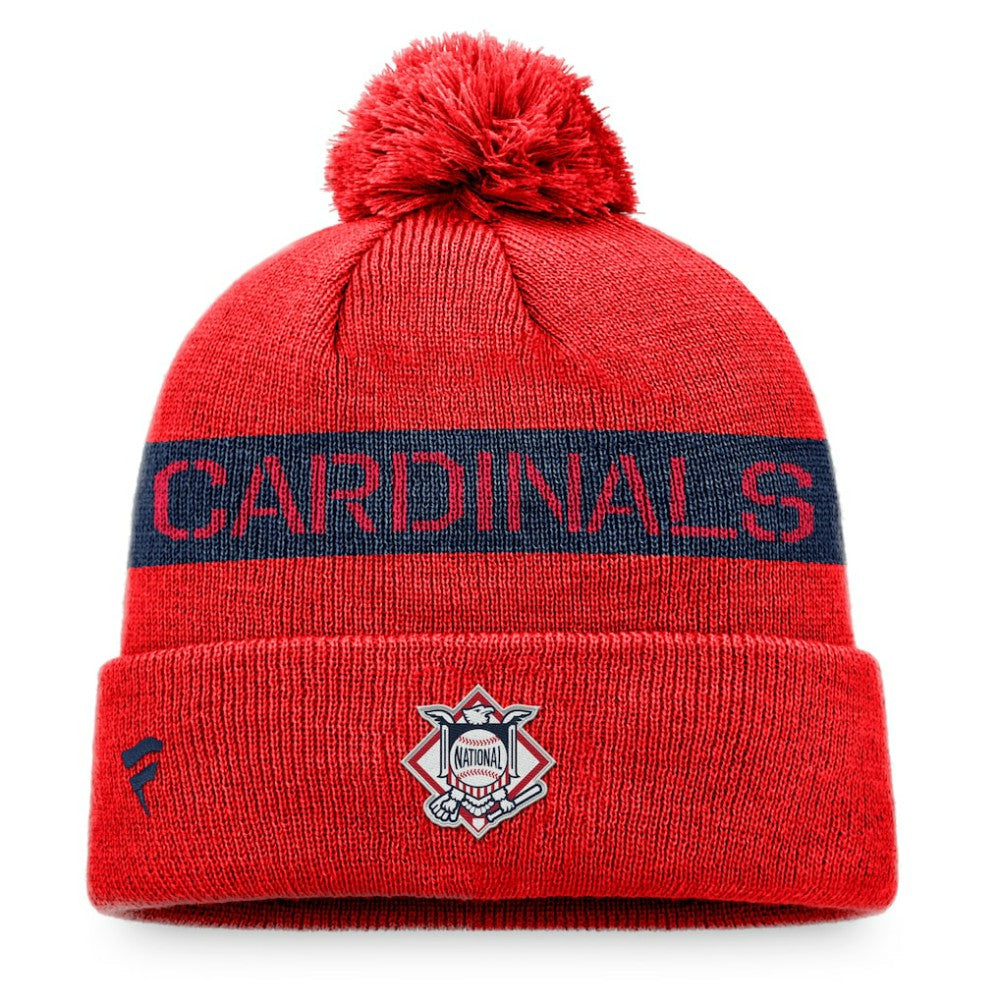 St. Louis Cardinals Fanatics League Logo Cuffed Knit Hat with Pom | MLB US