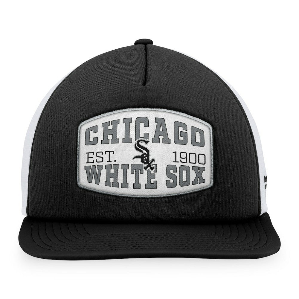 Chicago White Sox Fanatics Foam Front Patch Trucker Snapback Hat | MLB Outlet