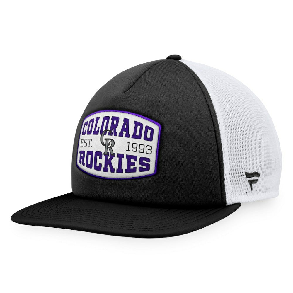 Colorado Rockies Fanatics Foam Front Patch Trucker Snapback Hat | MLB Shop