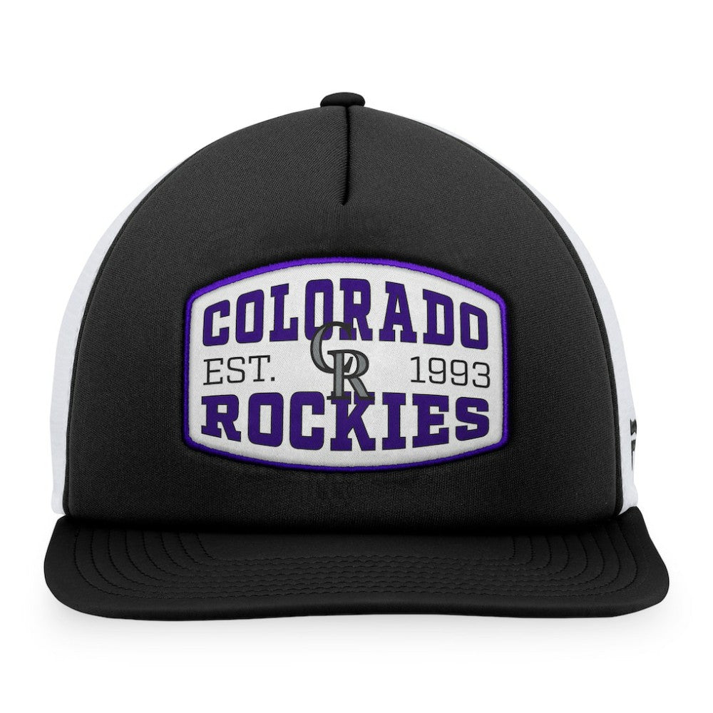 Colorado Rockies Fanatics Foam Front Patch Trucker Snapback Hat | MLB Shop