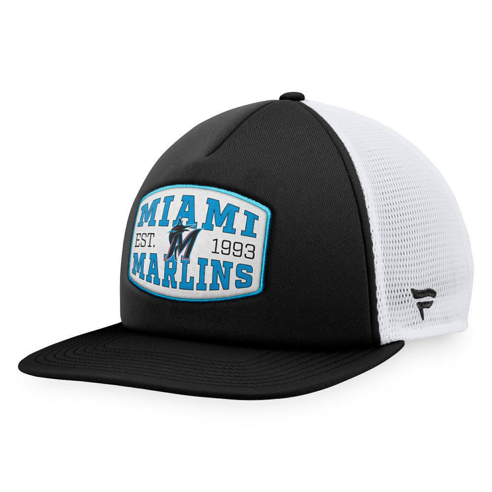 Miami Marlins Fanatics Foam Front Patch Trucker Snapback Hat | MLB Shop