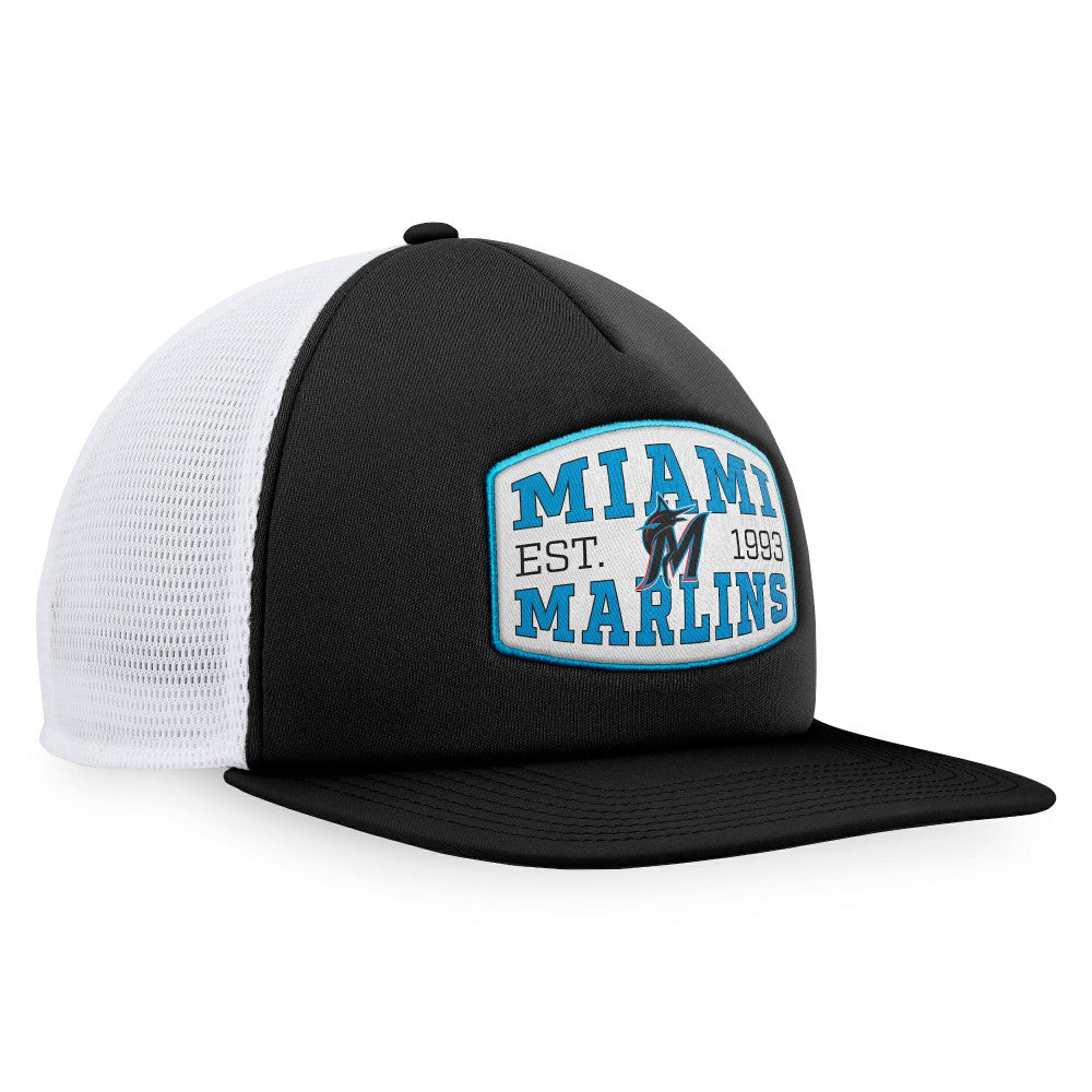 Miami Marlins Fanatics Foam Front Patch Trucker Snapback Hat | MLB Shop