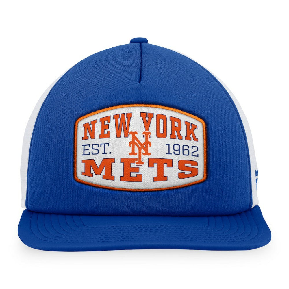 New York Mets Fanatics Foam Front Patch Trucker Snapback Hat | MLB Discount