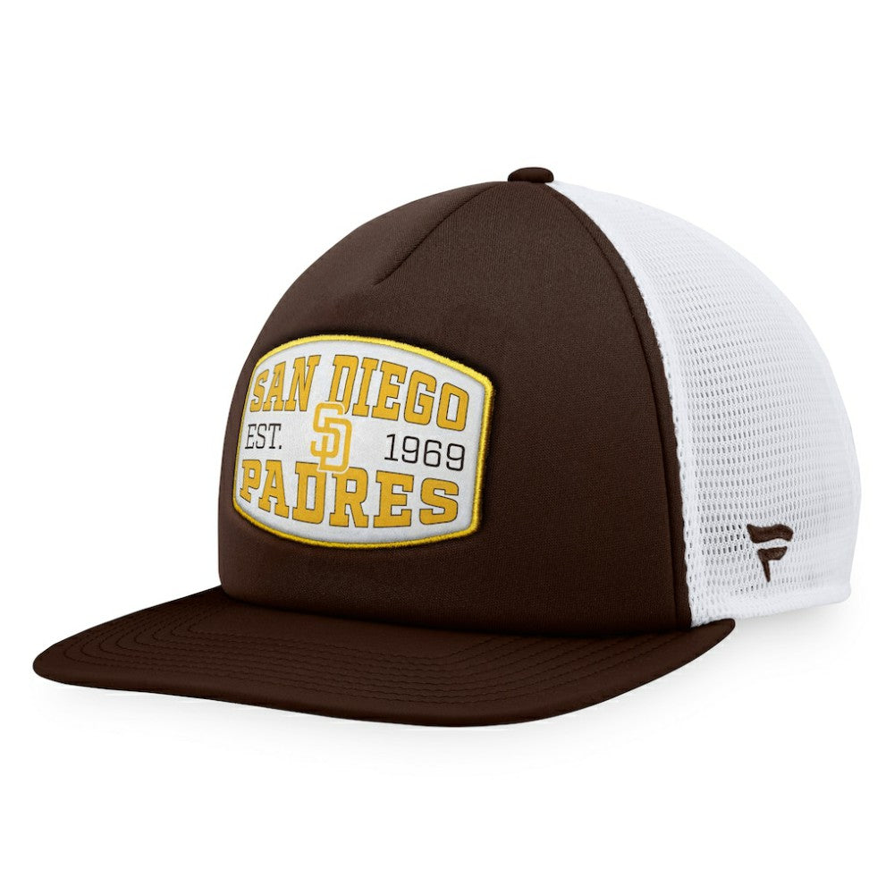 San Diego Padres Fanatics Foam Front Patch Trucker Snapback Hat | MLB Sale