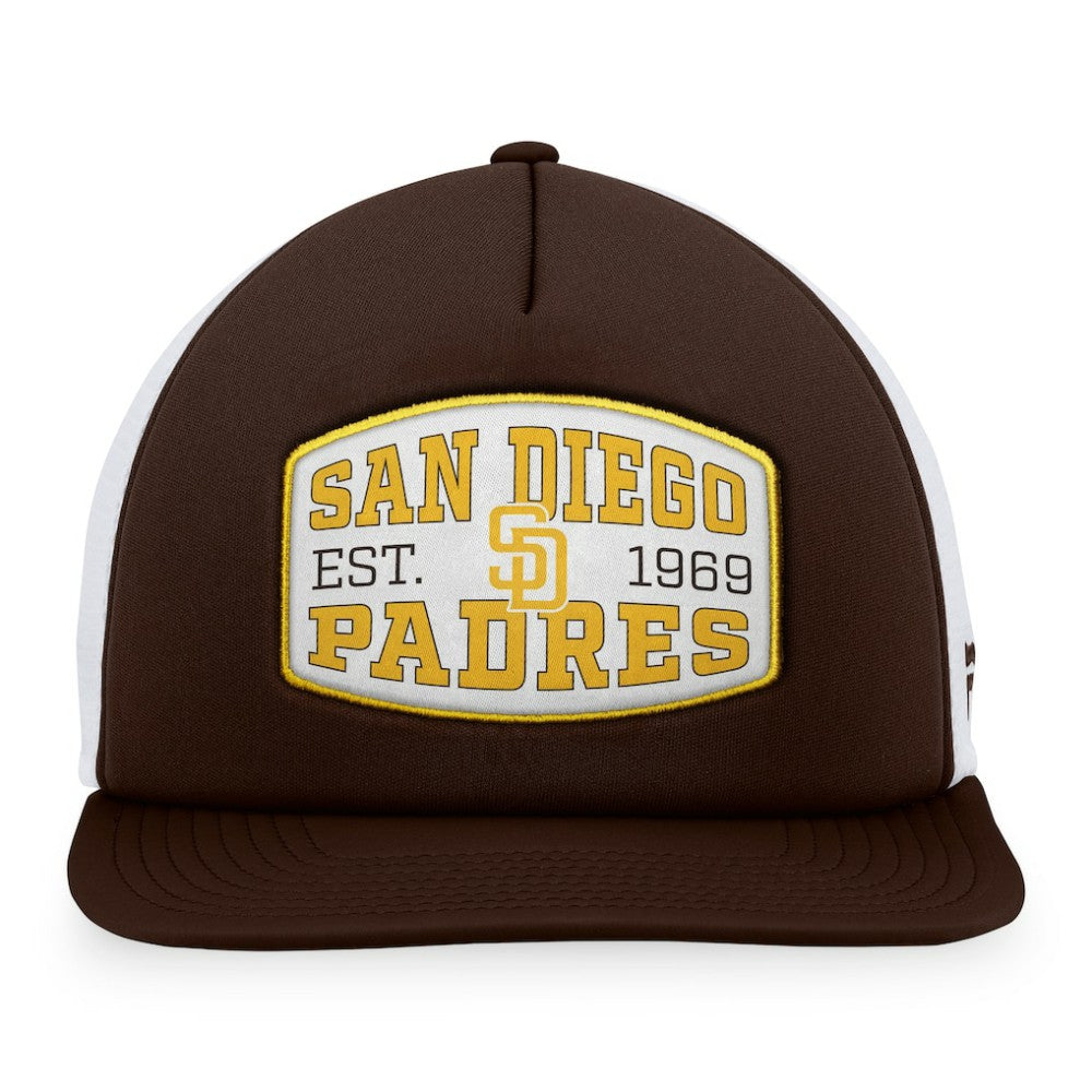 San Diego Padres Fanatics Foam Front Patch Trucker Snapback Hat | MLB Sale