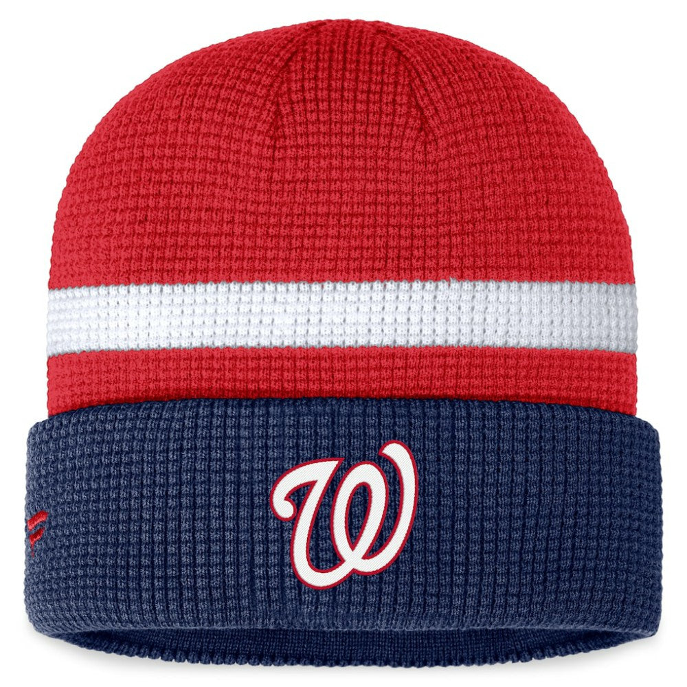 Washington Nationals Fanatics Waffle Cuffed Knit Hat | MLB New
