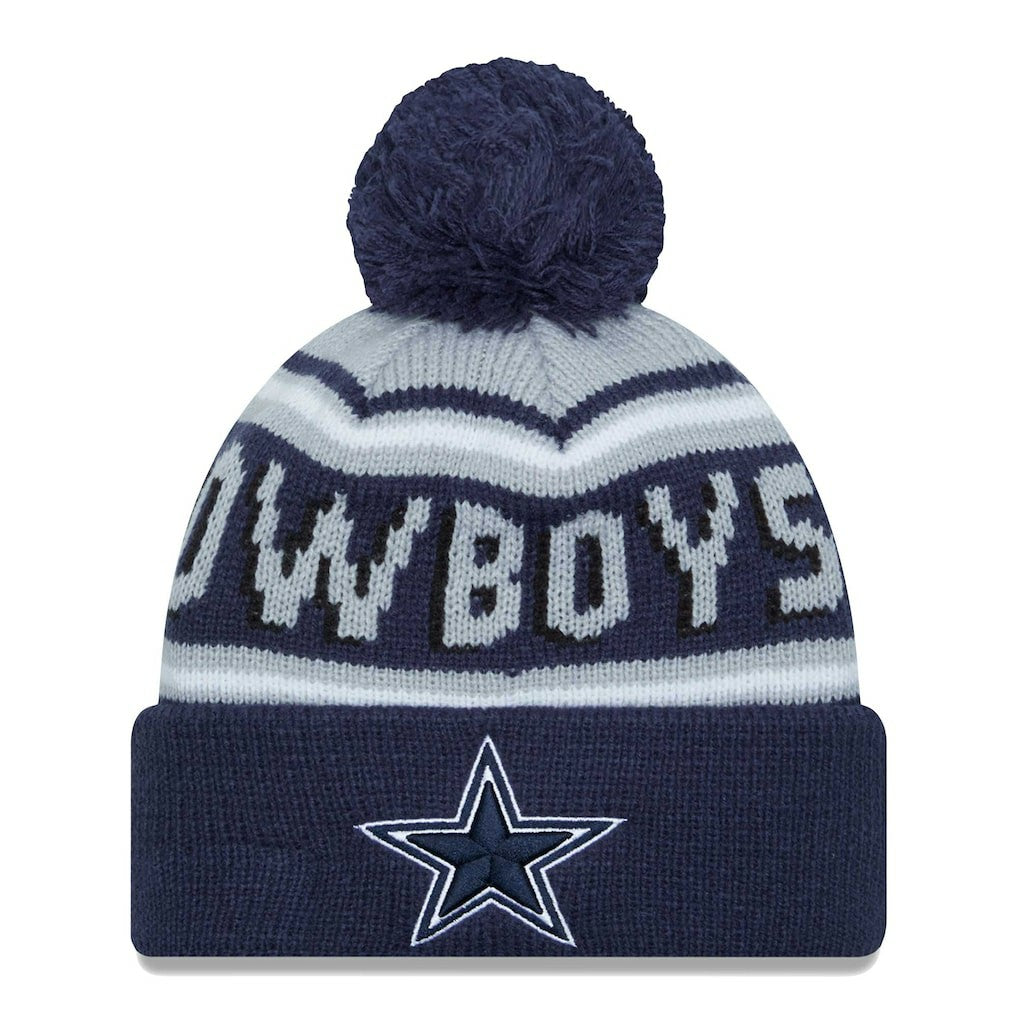 Dallas Cowboys New Era Main Cuffed Knit Hat with Pom